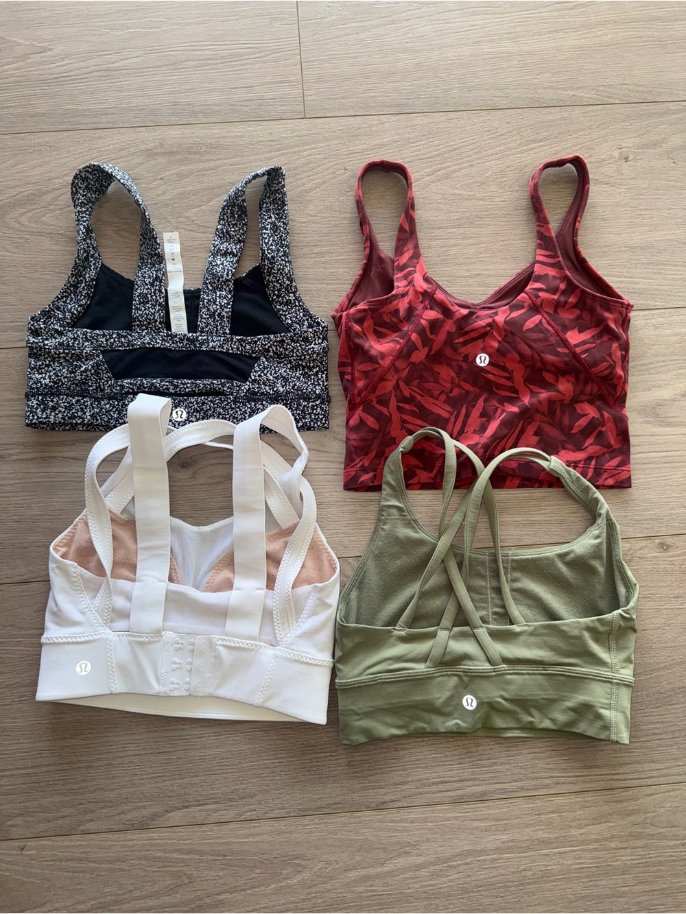 Lot of 4 lululemon Bra Tank tops size 4